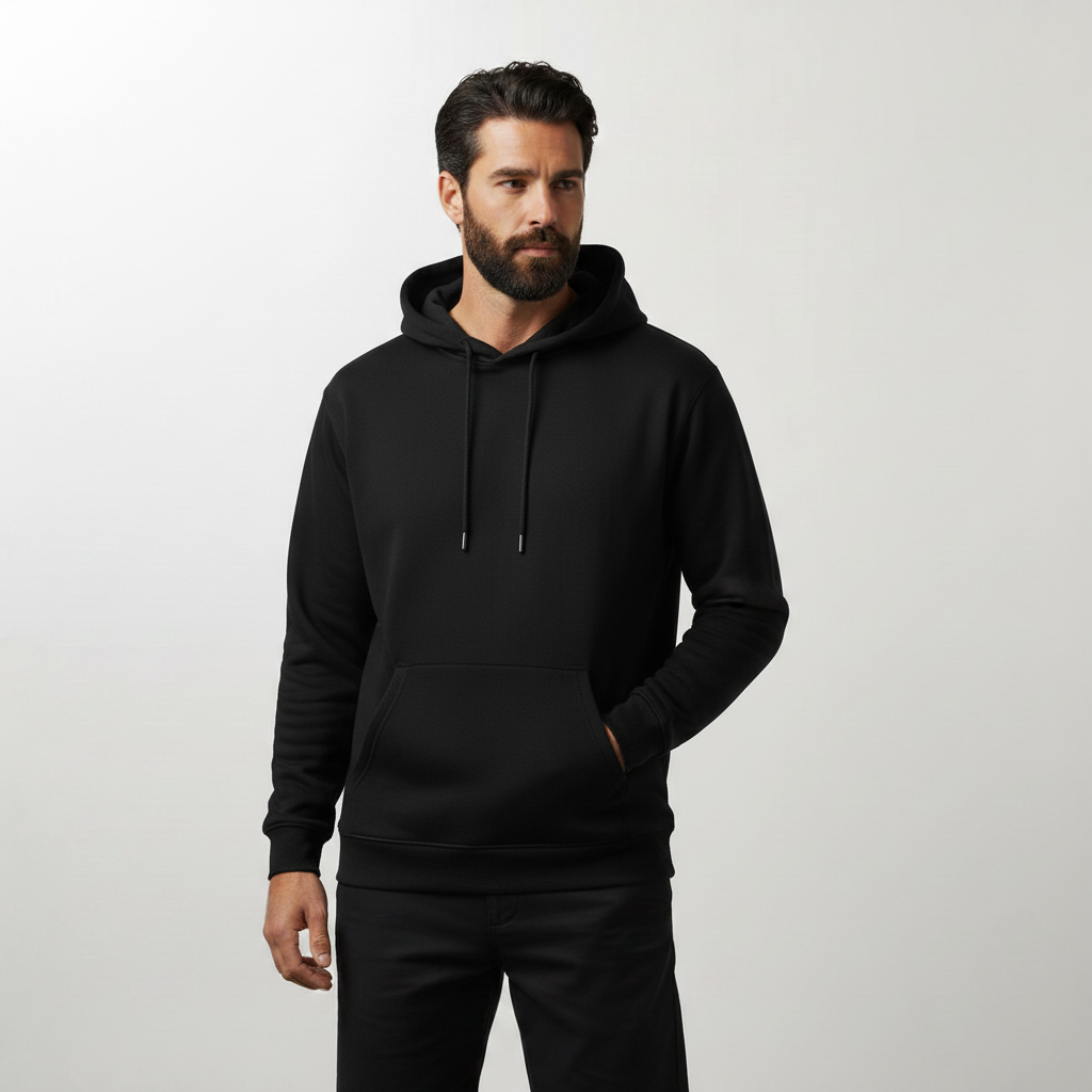 mens black hoodie