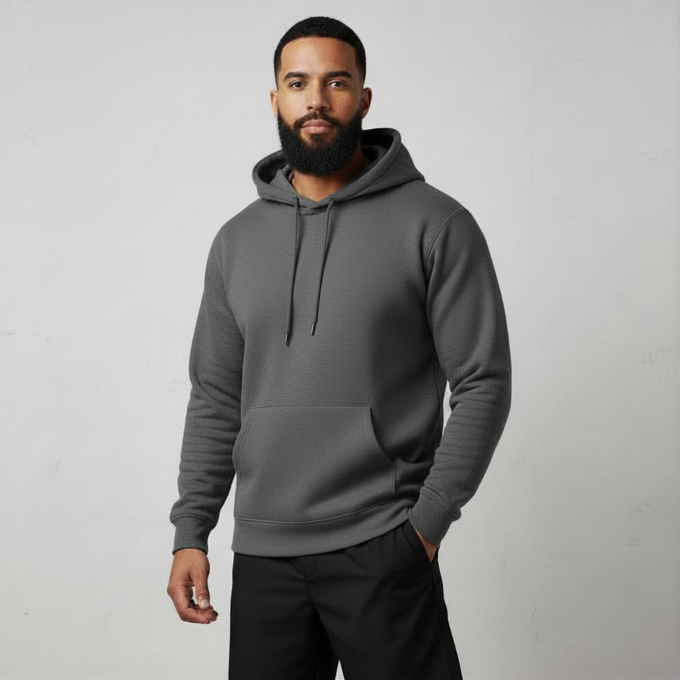 mens charcoal hoodie