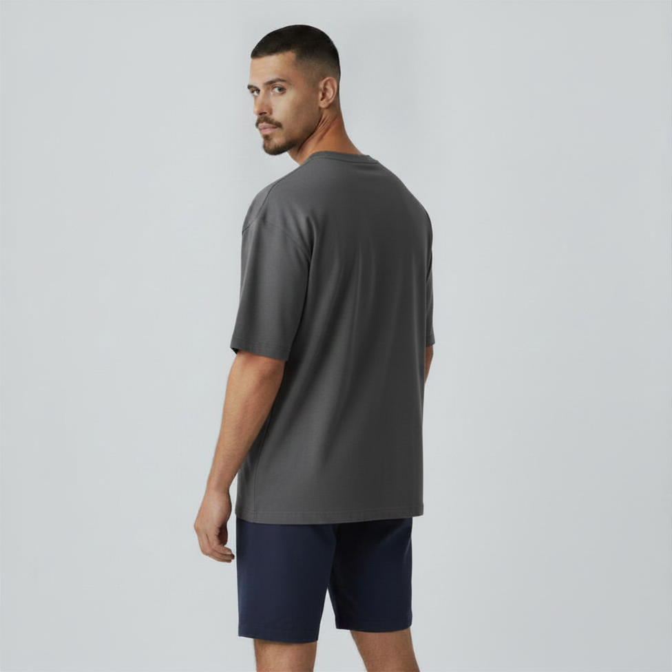 dark grey t-shirt