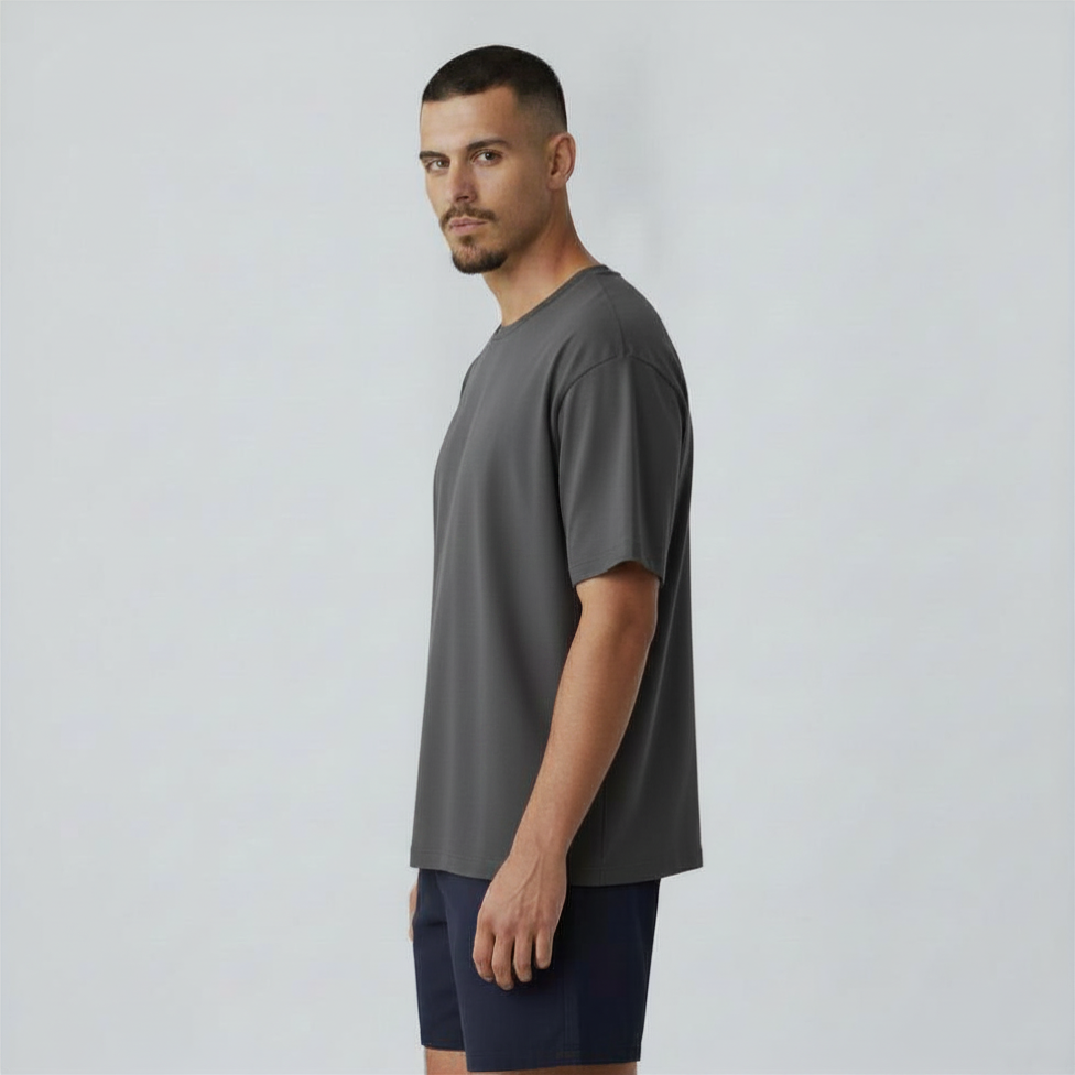 dark grey t-shirt