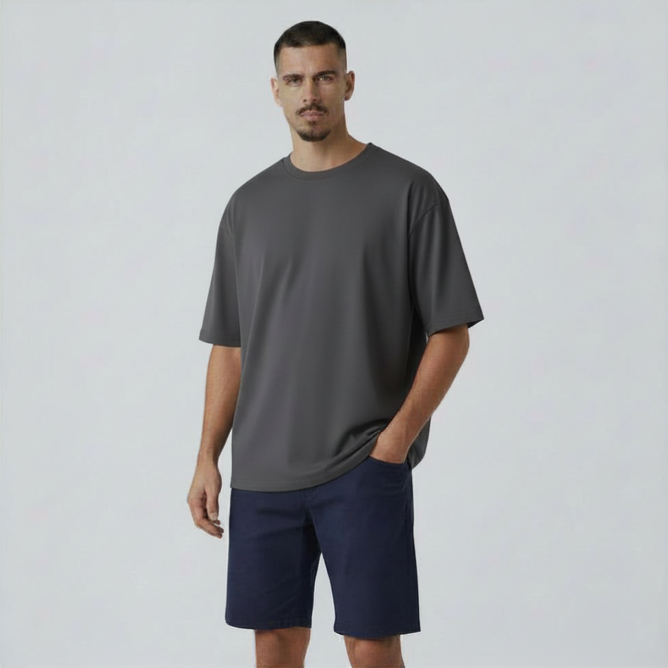 dark grey t-shirt