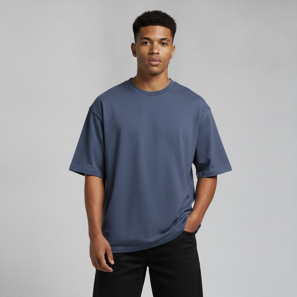 denim blue t-shirt
