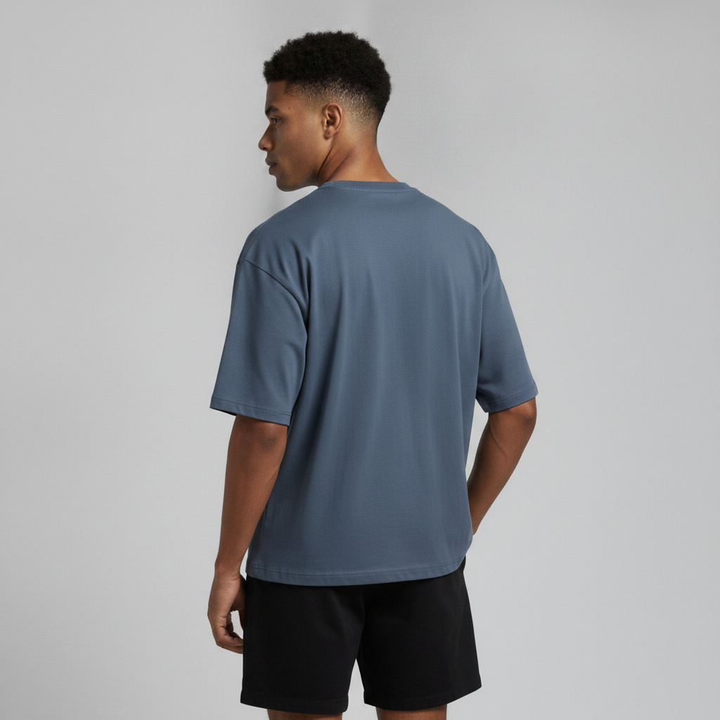 denim blue t-shirt