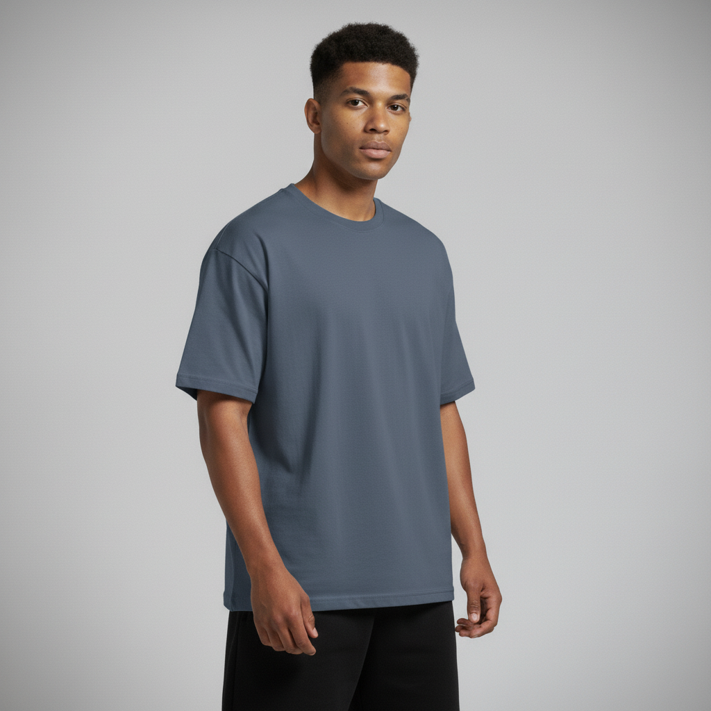 denim blue t-shirt