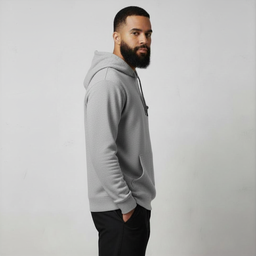 mens grey hoodie