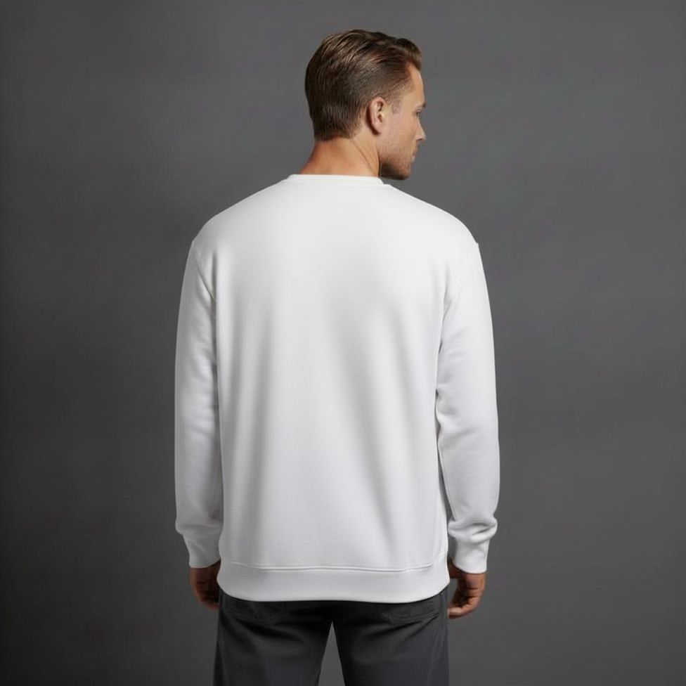 mens white sweatshirt